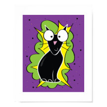 可愛い黒猫イラストレーション – キッズアニマルアート