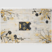 可愛い黒猫キッテン隠し覗きAQ6デコパージュ 薄葉紙 (正面)