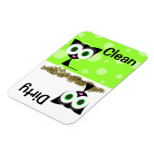 可愛い黒猫クリーン/汚れた食洗機磁石 マグネット (左側)