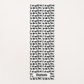 可愛い黒猫シルエットパターン名前をカスタムする ヨガマット (正面)