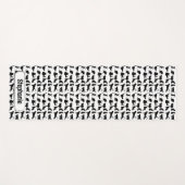 可愛い黒猫シルエットパターン名前をカスタムする ヨガマット (正面(横))