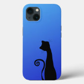 可愛い黒猫シルエット Case-Mate iPhoneケース (裏面)