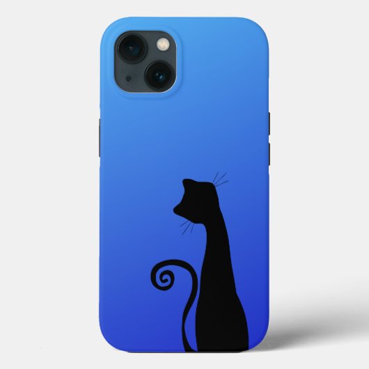 可愛い黒猫シルエット Case-Mate iPhoneケース (裏面)