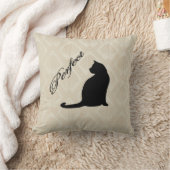 可愛い黒猫ニュートラル背景枕/ クッション (ブランケット)