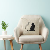 可愛い黒猫ニュートラル背景枕/ クッション (椅子)