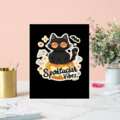 可愛い黒猫ハロウィンカボチャ特大Tシャツ アクリルサイン (ウェディング)