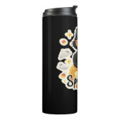 可愛い黒猫ハロウィンカボチャ特大Tシャツ タンブラー (回転左)