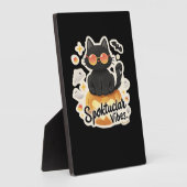 可愛い黒猫ハロウィンカボチャ特大Tシャツ フォトプラーク (側面)