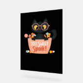 可愛い黒猫ハロウィーンキャンディ甘すぎるスポック – P アクリルサイン (傾斜)