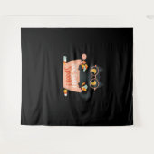 可愛い黒猫ハロウィーンキャンディ甘すぎるスポック – P タペストリー (正面(横))