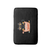 可愛い黒猫ハロウィーンキャンディ甘すぎるスポック – P バスマット (正面縦)