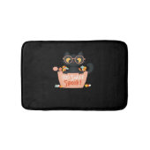 可愛い黒猫ハロウィーンキャンディ甘すぎるスポック – P バスマット (正面)