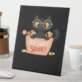 可愛い黒猫ハロウィーンキャンディ甘すぎるスポック – P 台座サイン (インサイチュ)