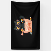 可愛い黒猫ハロウィーンキャンディ甘すぎるスポック – P 横断幕 (縦)