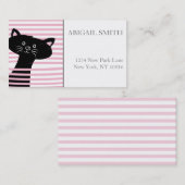 可愛い黒猫パーソナライズされた名刺 名刺 (正面/裏面)