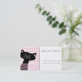 可愛い黒猫パーソナライズされた名刺 名刺 (スタンド正面)