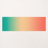 可愛い黒猫パーソナライズされた猫サマーグラデーション ヨガマット (裏面(横))