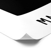 可愛い黒猫パーソナライズされた ポスター (角)