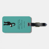 可愛い黒猫パーソナライズされた ラゲッジタグ (裏面横)