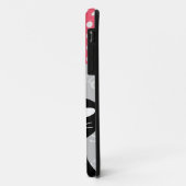 可愛い黒猫ピンク水玉模様お名前 Case-Mate iPhoneケース (裏面/左)