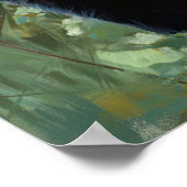 可愛い黒猫ボンベイ猫アートプリントポスター ポスター (角)