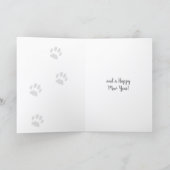 可愛い黒猫マイオウィクリスマスペットホリデーカード シーズンカード (内部)