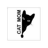 可愛い黒猫ママ ラバースタンプ (インプリント)