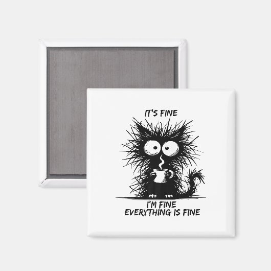 可愛い黒猫素晴らし私は全素晴らし部Fi マグネット (正面/裏面)