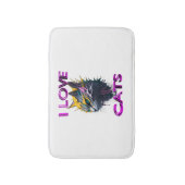 可愛い黒猫1 バスマット (正面縦)