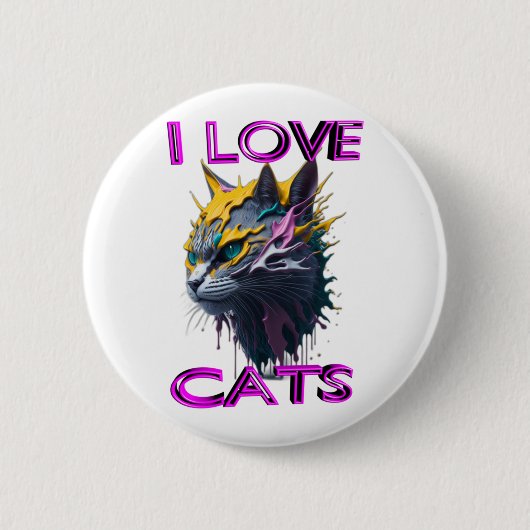 可愛い黒猫1 缶バッジ (正面)