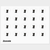 可愛い黒猫2 ハートシール (シート)