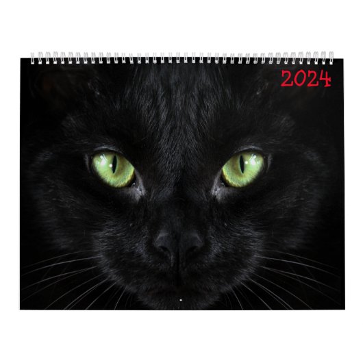 可愛い黒猫 カレンダー (カバー)