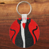 可愛い黒猫 キーホルダー (正面)