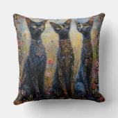 可愛い黒猫 クッション (裏面)