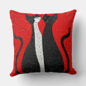 可愛い黒猫 クッション (裏面)