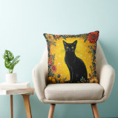 可愛い黒猫 クッション (椅子)