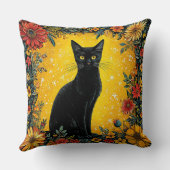 可愛い黒猫 クッション (裏面)