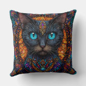 可愛い黒猫 クッション (裏面)