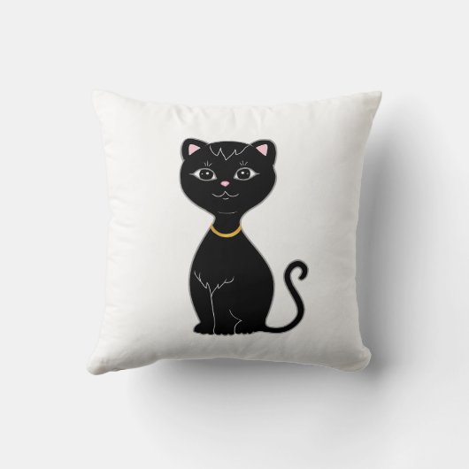 可愛い黒猫 クッション (裏面)