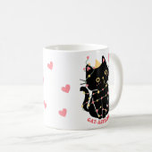 可愛い黒猫 コーヒーマグカップ (正面右)