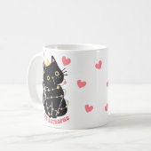 可愛い黒猫 コーヒーマグカップ (正面左)