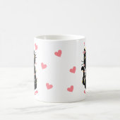 可愛い黒猫 コーヒーマグカップ (中央)