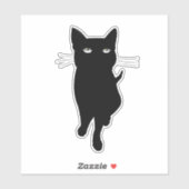 可愛い黒猫 シール (シート)