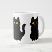可愛い黒猫 ジャンボコーヒーマグカップ (正面右)