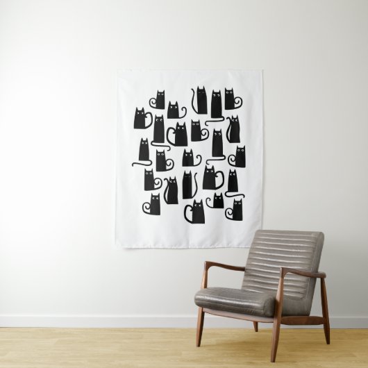 可愛い黒猫 タペストリー (インサイチュ)