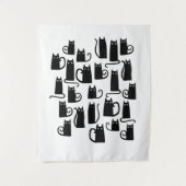 可愛い黒猫 タペストリー (正面)