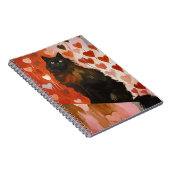 可愛い黒猫 ノートブック (右側)