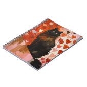 可愛い黒猫 ノートブック (左側)