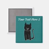 可愛い黒猫 マグネット (正面/裏面)