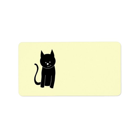 可愛い黒猫 ラベル (正面)